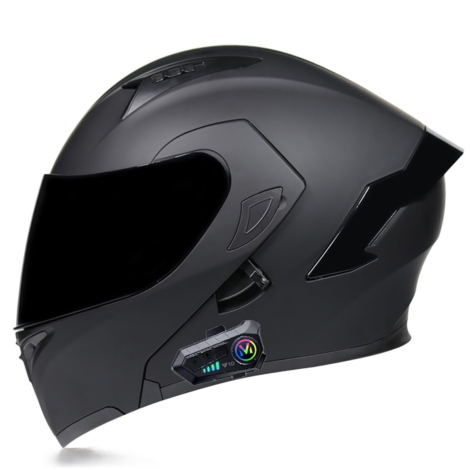 Bluetooth Motorradhelm Klapphelm Modulare Helm, ECE Zertifiziert Integralhelm mit Doppelvisier mit Eingebautem Mikrofon für Automatische Reaktion, für Erwachsene Frauen Männer(Color:AA,Size:L(57-58 von Salagt