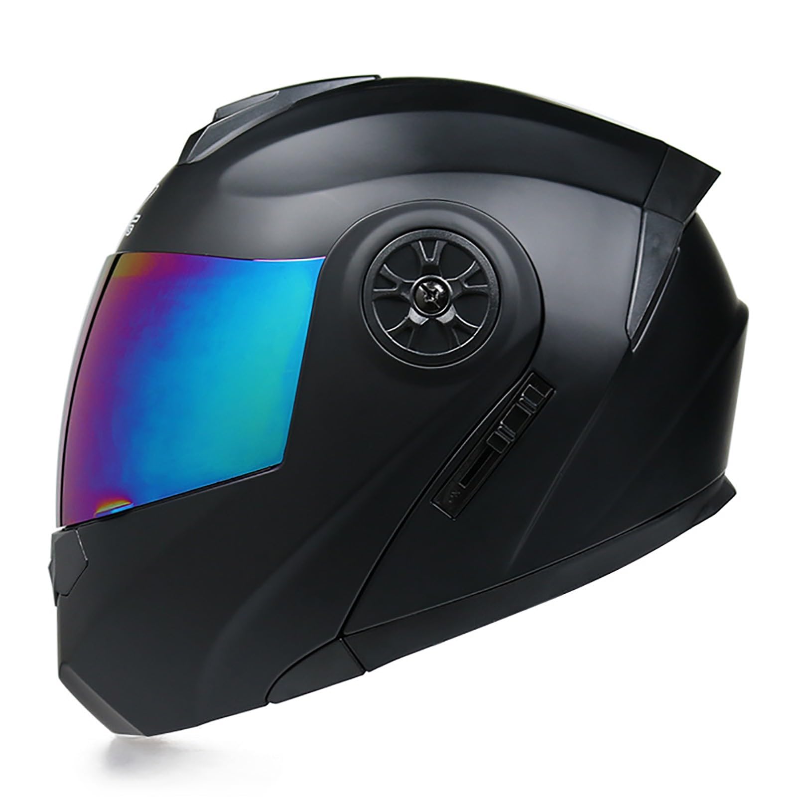 Klapphelm Integriert Motorradhelm, ECE Zertifiziert Integralhelm Motorrad Klapphelm mit Sonnenblende Roller Mofa Helm mit Doppelvisier für Erwachsene Frauen Männer(Color:F,Size:S(55-56cm)) von Salagt