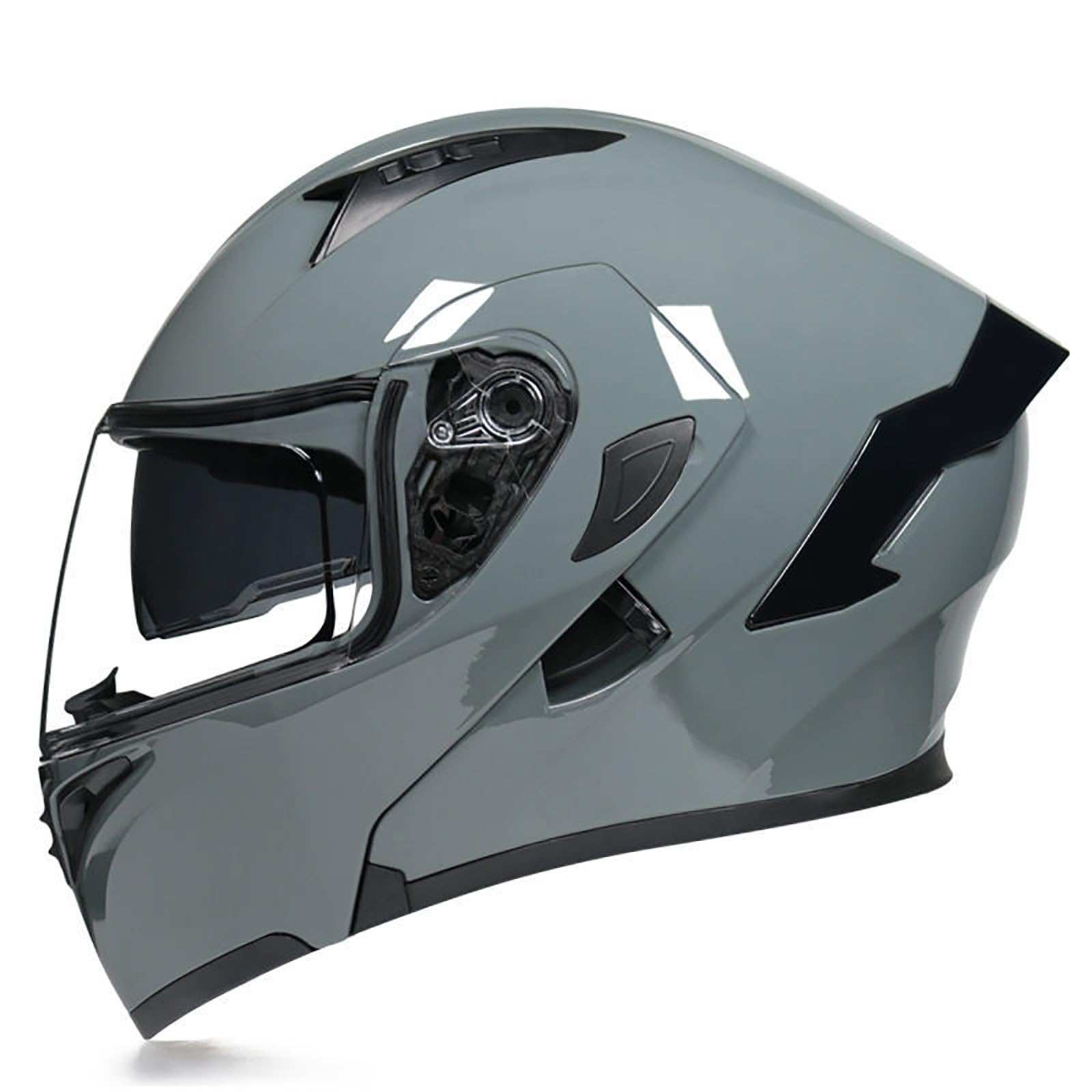 Klapphelm Motorrad Helm Motorradhelm Herren mit Doppelvisier, ECE Zertifiziert Sturzhelm Integriert Motorradhelm, für Erwachsene Damen Modularer Helm(Color:AF,Size:XL(59-60cm)) von Salagt