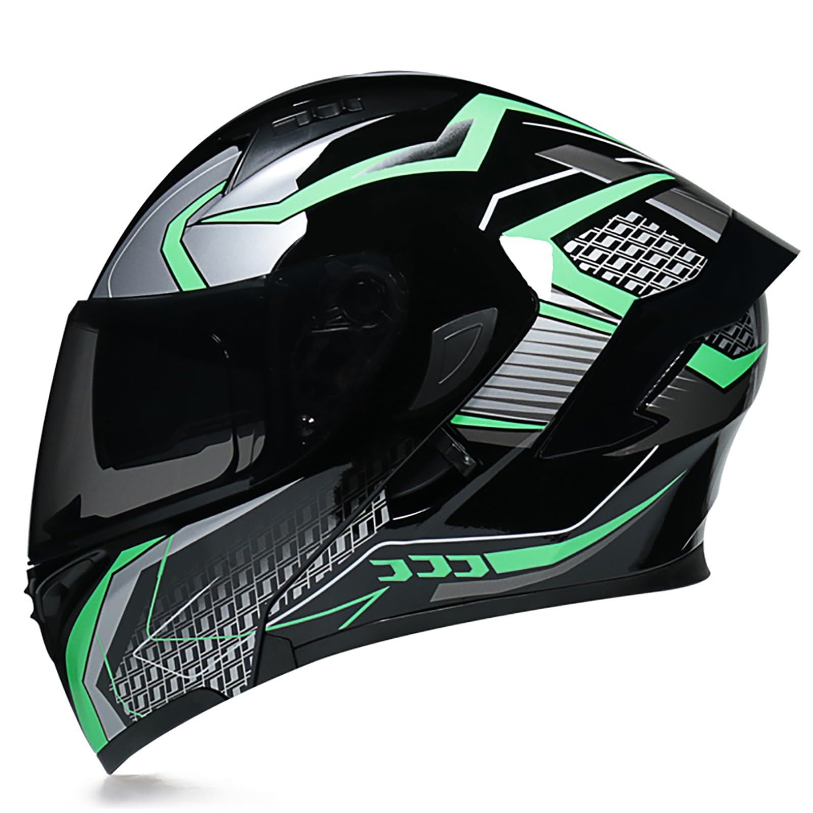 Klapphelm Motorrad Helm Motorradhelm Herren mit Doppelvisier, ECE Zertifiziert Sturzhelm Integriert Motorradhelm, für Erwachsene Damen Modularer Helm(Color:D,Size:XL(59-60cm)) von Salagt