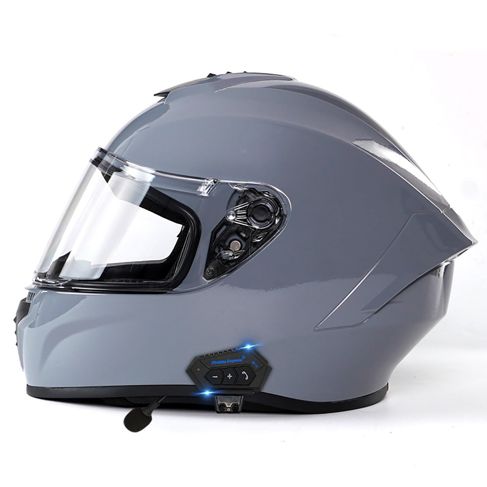 Klapphelm mit Bluetooth, Helm Für Motorräder Integralhelme Flip-up Motorradhelm ECE-Zertifizierung Motorrad Integralhelm Mir integrierter Bluetooth für Erwachsene Männer Frauen(Color:D,Size:L(59-6 von Salagt