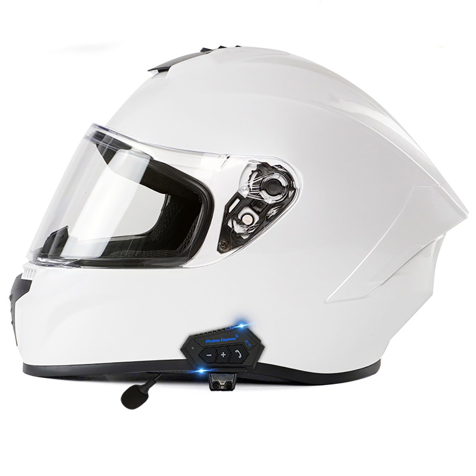 Klapphelm mit Bluetooth, Helm Für Motorräder Integralhelme Flip-up Motorradhelm ECE-Zertifizierung Motorrad Integralhelm Mir integrierter Bluetooth für Erwachsene Männer Frauen(Color:F,Size:L(59-6 von Salagt