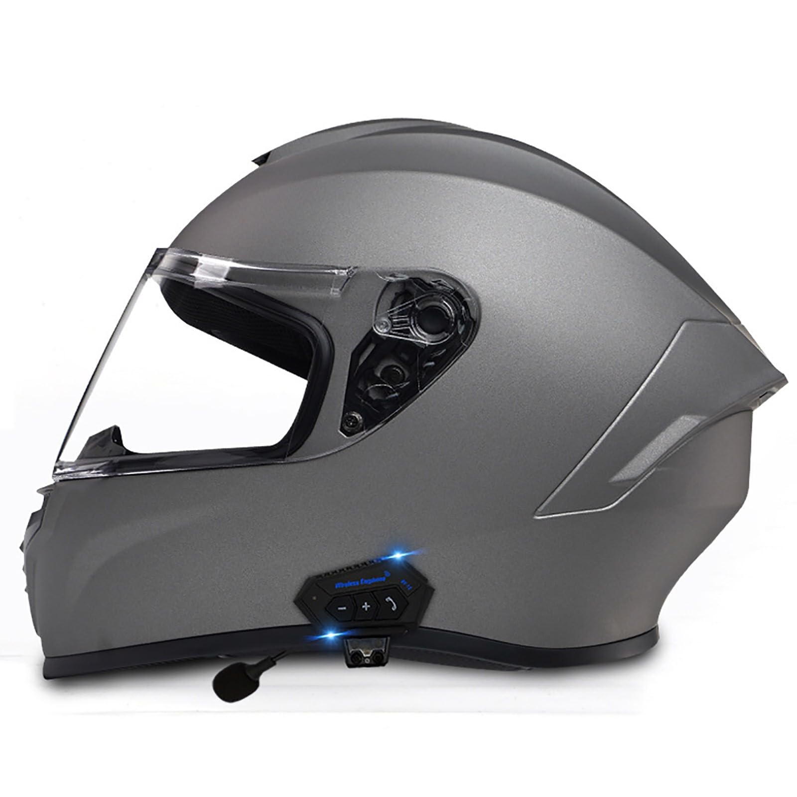 Klapphelm mit Bluetooth, Helm Für Motorräder Integralhelme Flip-up Motorradhelm ECE-Zertifizierung Motorrad Integralhelm Mir integrierter Bluetooth für Erwachsene Männer Frauen(Color:H,Size:L(59-6 von Salagt