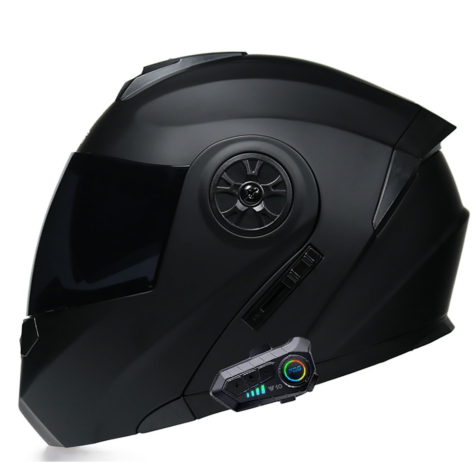 Klapphelm mit Bluetooth, Integralhelm Motorradhelm mit Doppelvisier ECE Genehmigt Hochfeste Schale Atmungsaktiv und Bequem mit Mikrofon Auto-Antwort, für Erwachsene Herren Damen(Color:I,Size:M(57-58c von Salagt