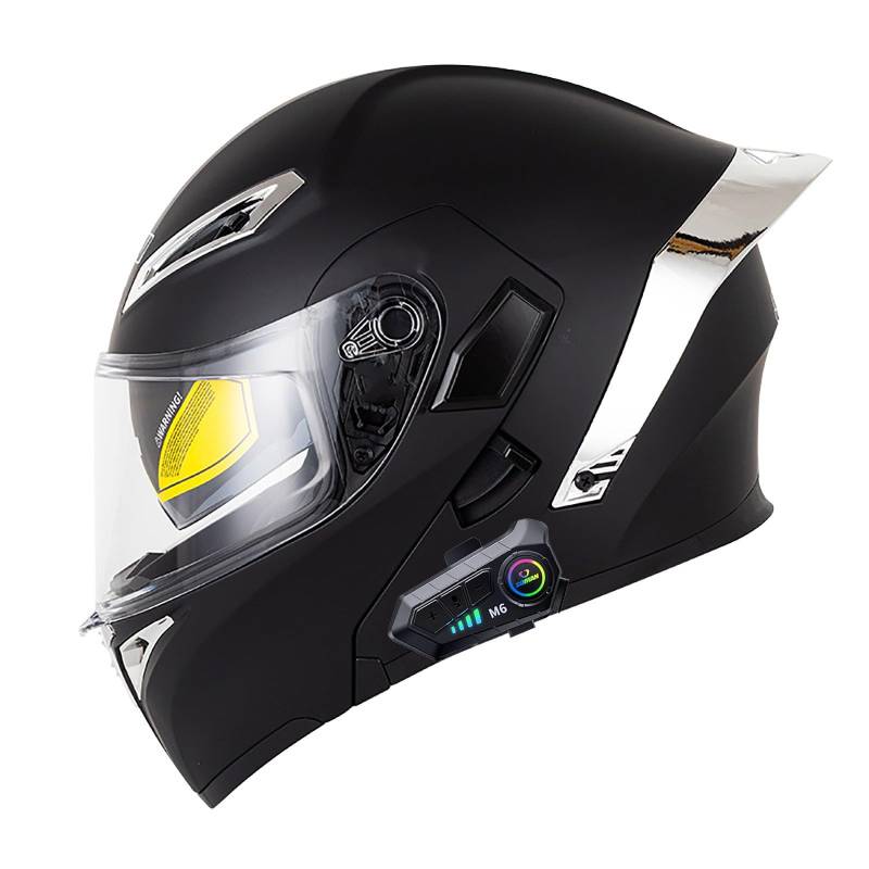 Klapphelm mit Bluetooth Modulare Helm Motorradhelm ECE-geprüfter Erwachsene mit Doppelvisier, Lautsprechermikrofon Geräuschunterdrückung Multifunktional Bluetooth Damen und Herren(Color:N,Size:XXL( von Salagt