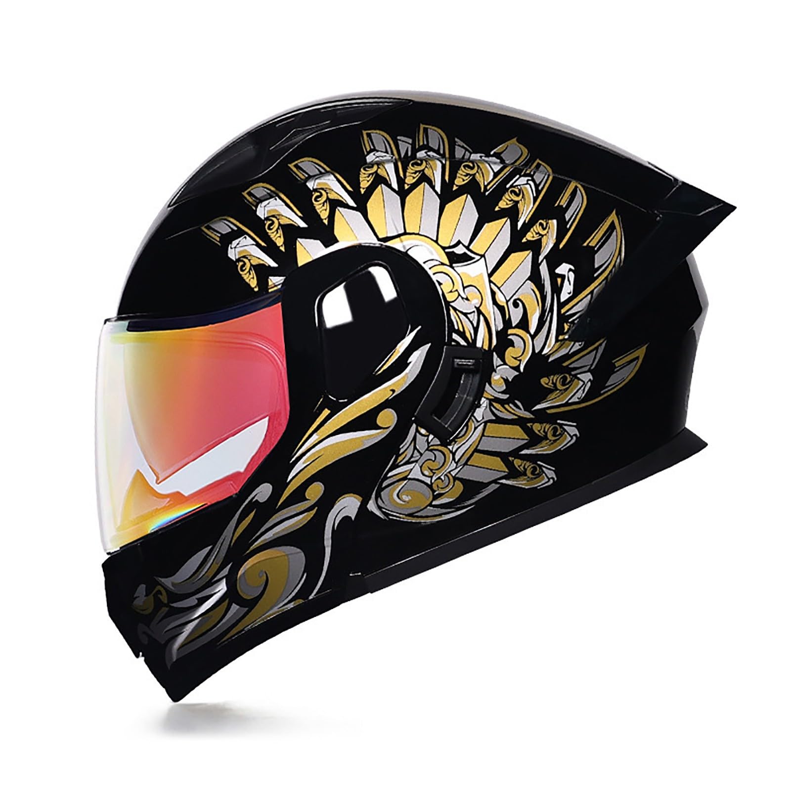 Motorradhelm Integrierter Klapphelm Doppelvisier Modularer Helm DOT/ECE Zertifiziert Flip Vollvisierhelm Motorrad Schutzhelm Helm Motocross Helm Für Männer und Frauen(Color:EA,Size:L(57-58cm)) von Salagt