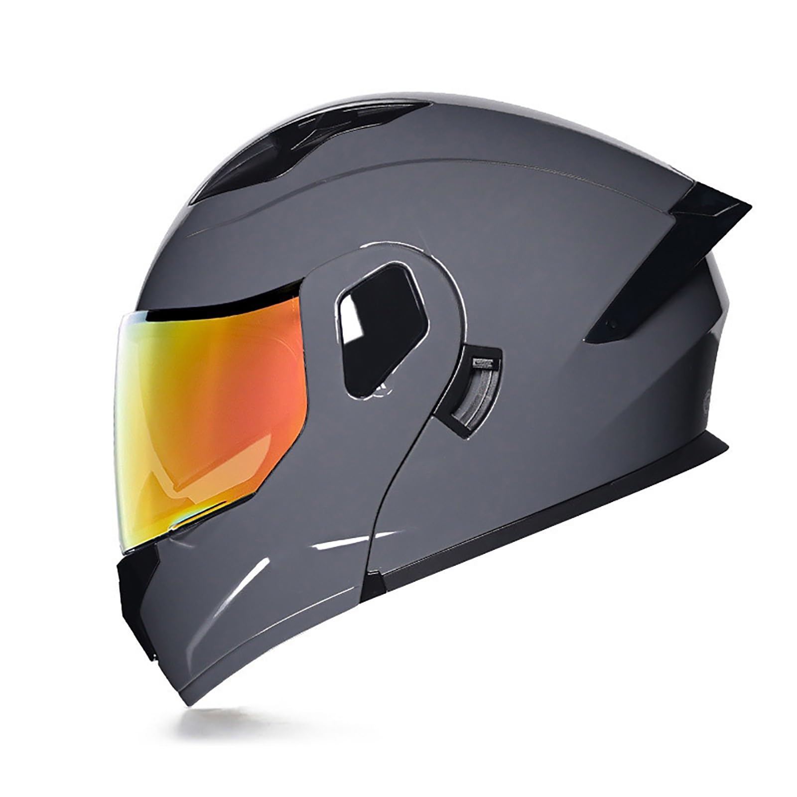 Motorradhelm Integrierter Klapphelm Doppelvisier Modularer Helm DOT/ECE Zertifiziert Flip Vollvisierhelm Motorrad Schutzhelm Helm Motocross Helm Für Männer und Frauen(Color:F,Size:XL(59-60cm)) von Salagt