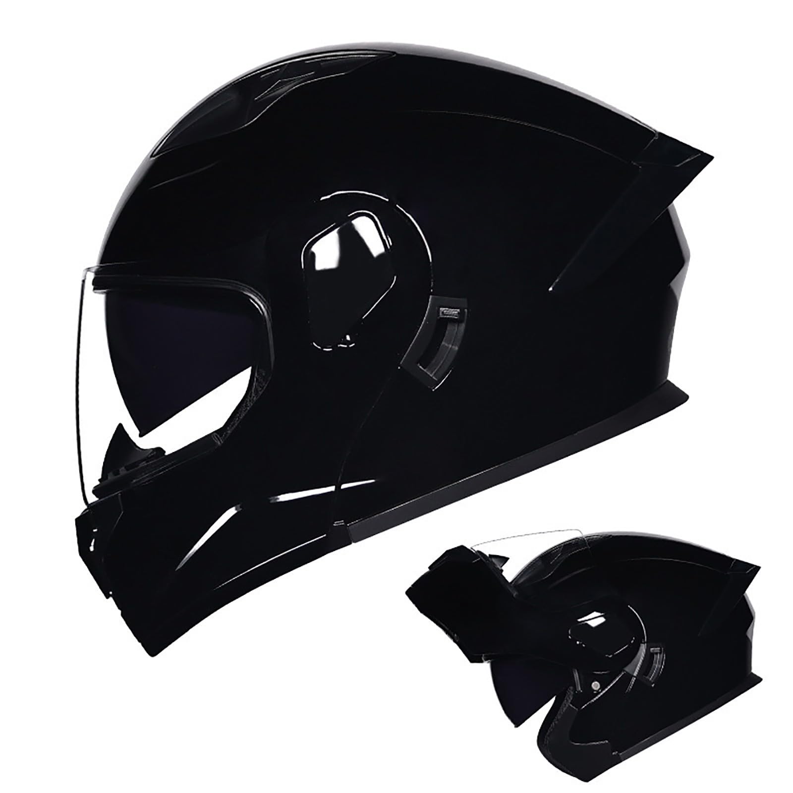 Motorradhelm Integrierter Klapphelm Doppelvisier Modularer Helm DOT/ECE Zertifiziert Flip Vollvisierhelm Motorrad Schutzhelm Helm Motocross Helm Für Männer und Frauen(Color:O,Size:M(55-56cm)) von Salagt