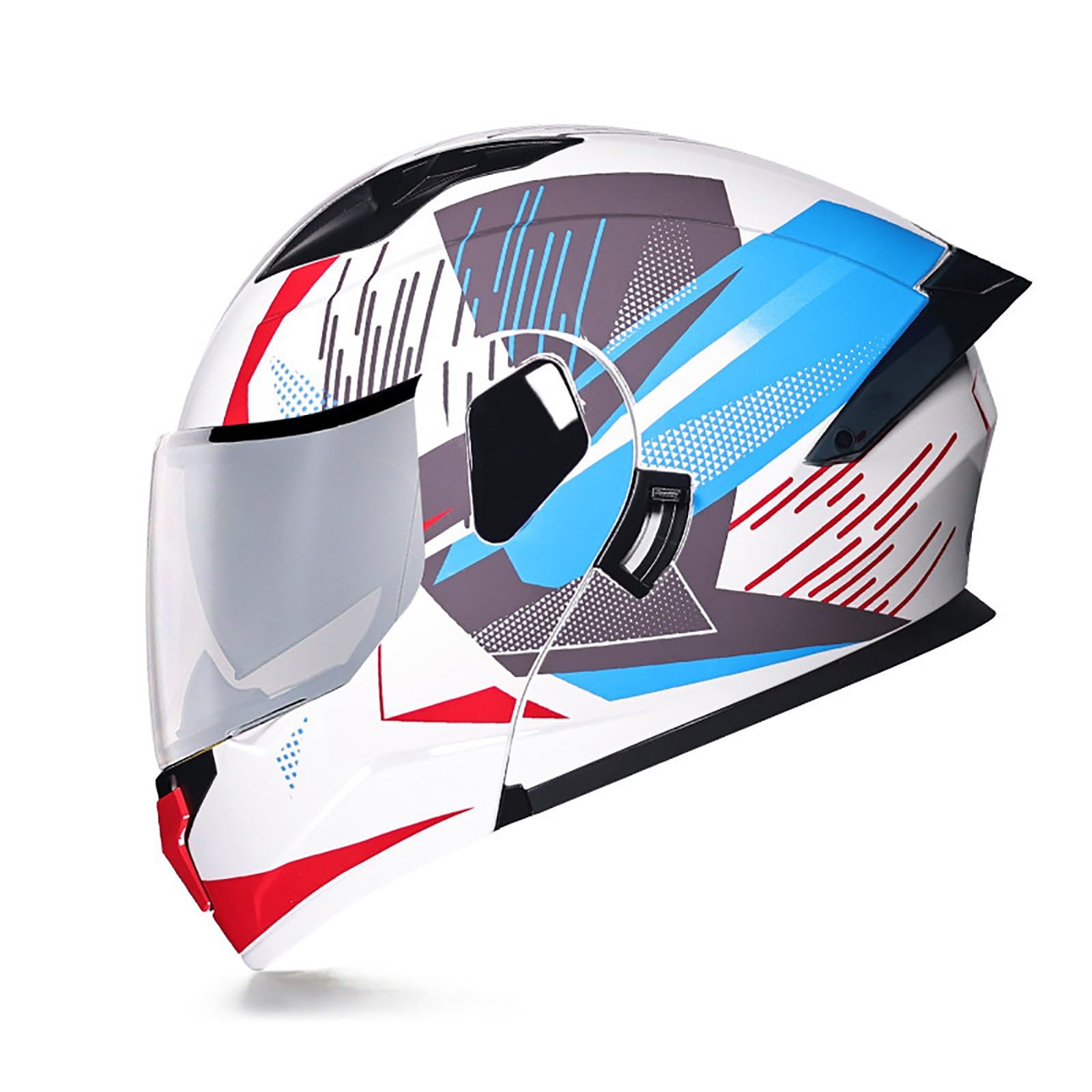 Motorradhelm Integrierter Klapphelm Doppelvisier Modularer Helm DOT/ECE Zertifiziert Flip Vollvisierhelm Motorrad Schutzhelm Helm Motocross Helm Für Männer und Frauen(Color:U,Size:XL(59-60cm)) von Salagt