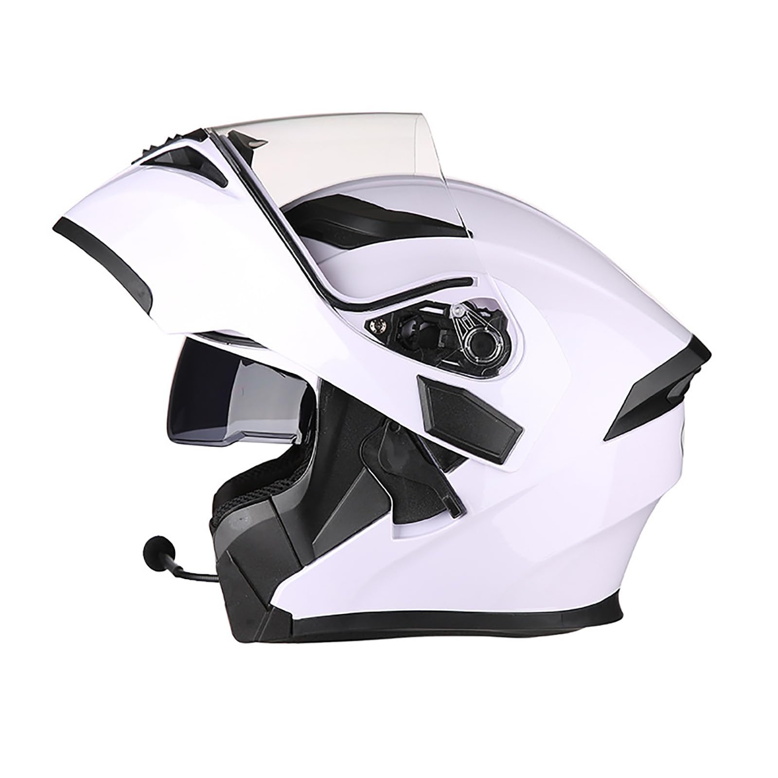 Motorradhelm Mit Bluetooth Klapphelm Modulare Helm Motorrad Integrierter ECE Zertifiziert Erwachsene Integralhelme Anti-Fog Doppelvisier mit Eingebautes Mikrofon für Frauen Männer(Color:E,Size:L(58- von Salagt