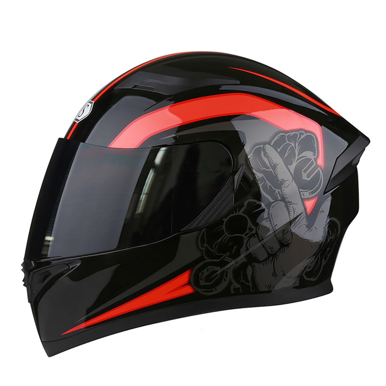 Motorradhelm Mit Doppel-Sonnenvisier-Vollhelm ECE Zertifiziert Unisex Modularer Klapphelm Integrierter Anti-Fog-Doppelspiegel Helm Scooter Motocross Für Erwachsene Männer Frauen(Color:E,Size:XXL(62- von Salagt