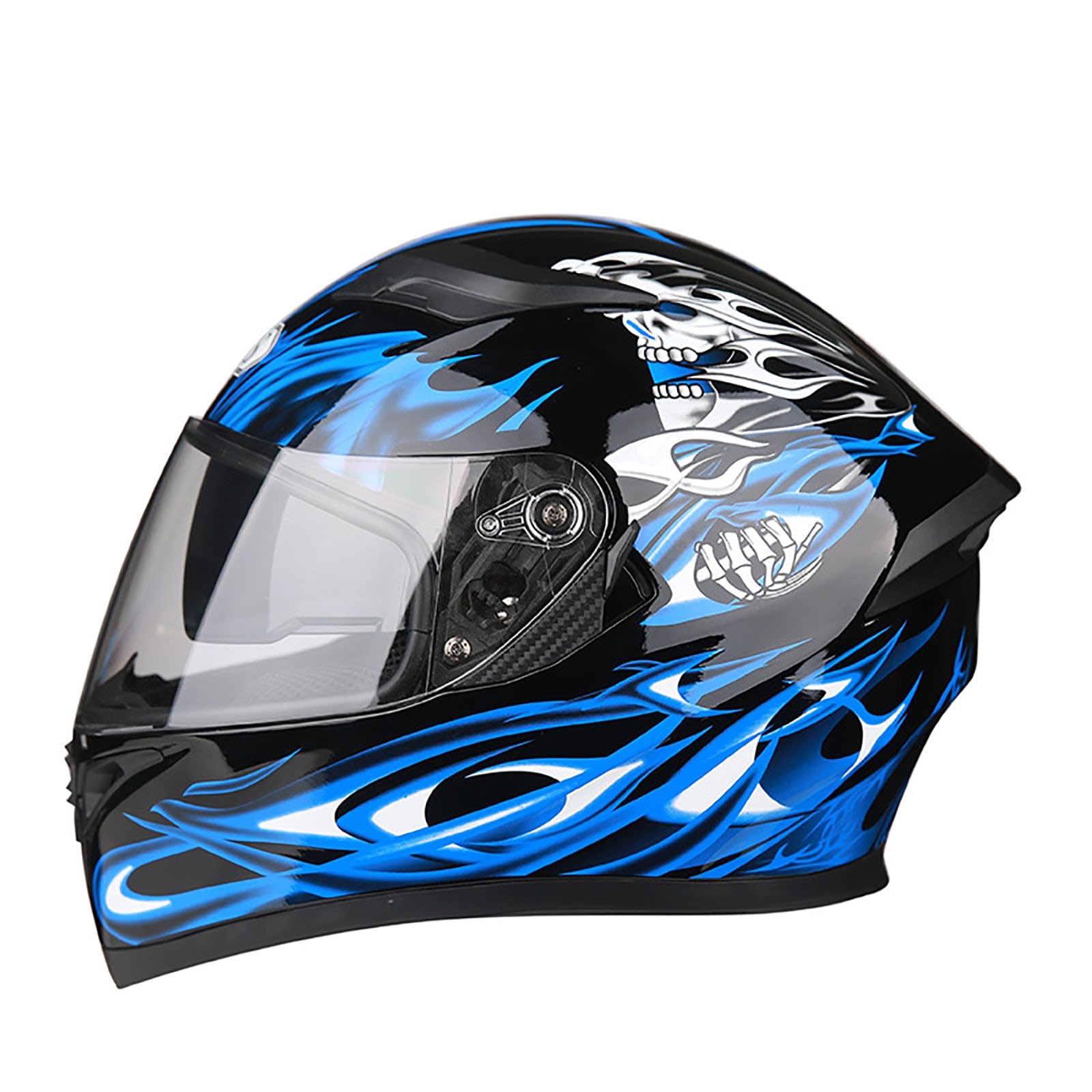 Motorradhelm Mit Doppel-Sonnenvisier-Vollhelm ECE Zertifiziert Unisex Modularer Klapphelm Integrierter Anti-Fog-Doppelspiegel Helm Scooter Motocross Für Erwachsene Männer Frauen(Color:H,Size:XXL(62- von Salagt