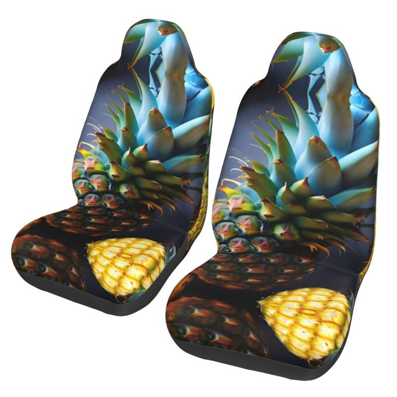 Fruit Pineapple Universal Autositzbezüge - Vordersitzschoner für Auto, SUV, Limousine, LKW - Abnehmbar, Waschbar, Atmungsaktiv von SamLng