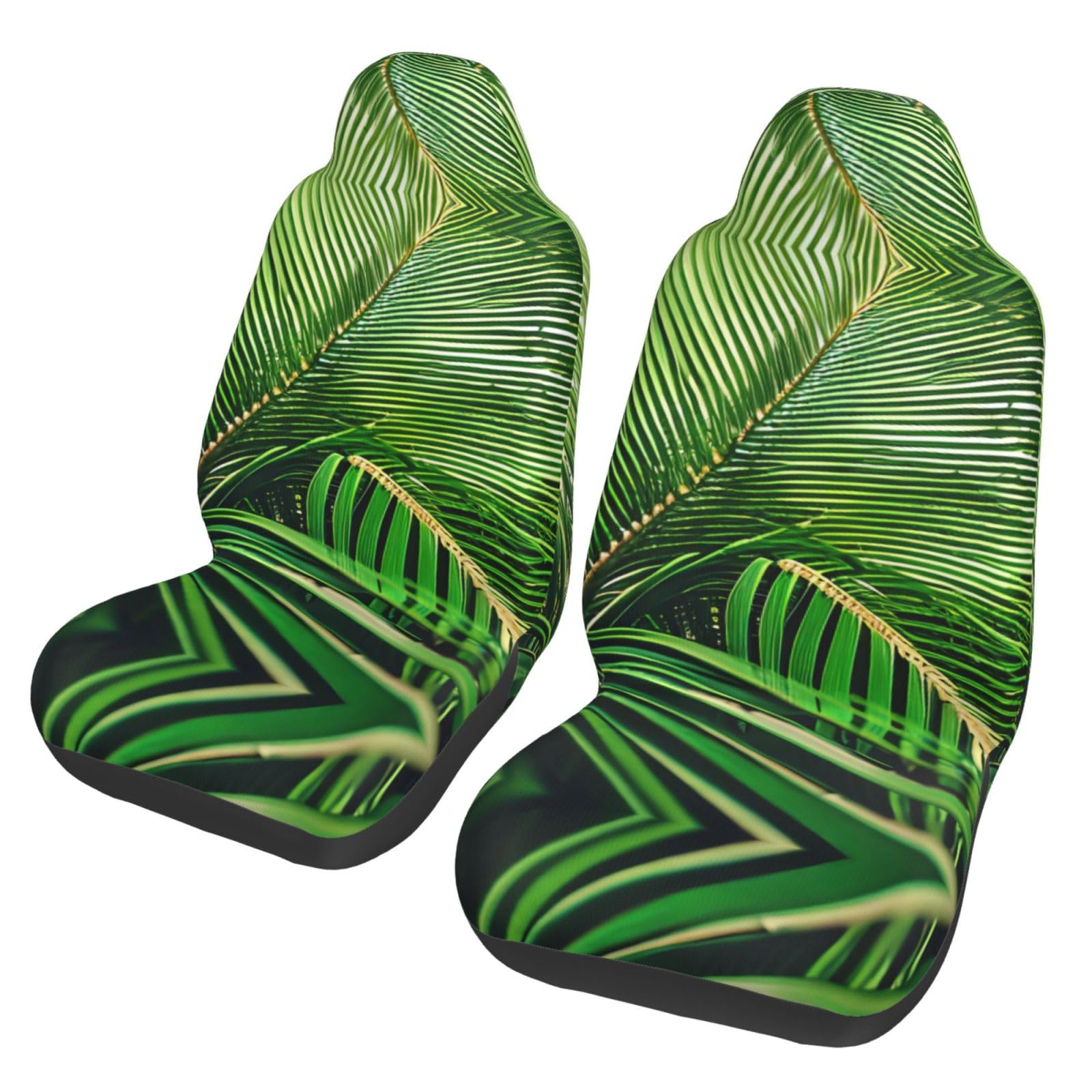 Palm Tree Leaves Universal Autositzbezüge - Vordersitzschoner für Auto, SUV, Limousine, LKW - Abnehmbar, Waschbar, Atmungsaktiv von SamLng