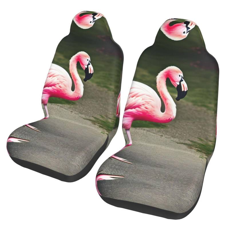 Pink Flamingo Universal Autositzbezüge - Vordersitzschoner für Auto, SUV, Limousine, LKW - Abnehmbar, Waschbar, Atmungsaktiv von SamLng