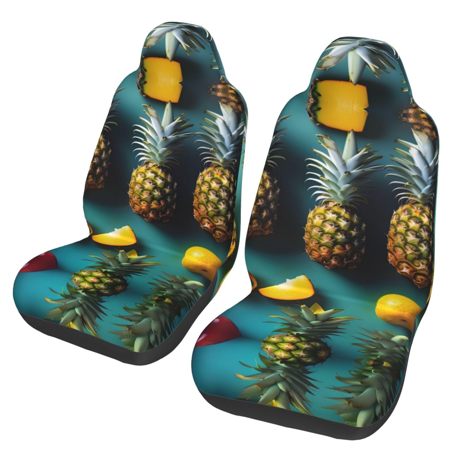 Tropical Fruit Pineapple Universal Autositzbezüge - Vordersitzschoner für Auto, SUV, Limousine, LKW - Abnehmbar, Waschbar, Atmungsaktiv von SamLng