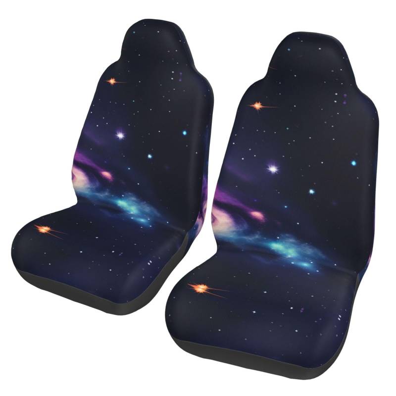 Universum Galaxy Space Universal Autositzbezüge - Vordersitzschoner für Auto, SUV, Limousine, LKW - Abnehmbar, Waschbar, Atmungsaktiv von SamLng