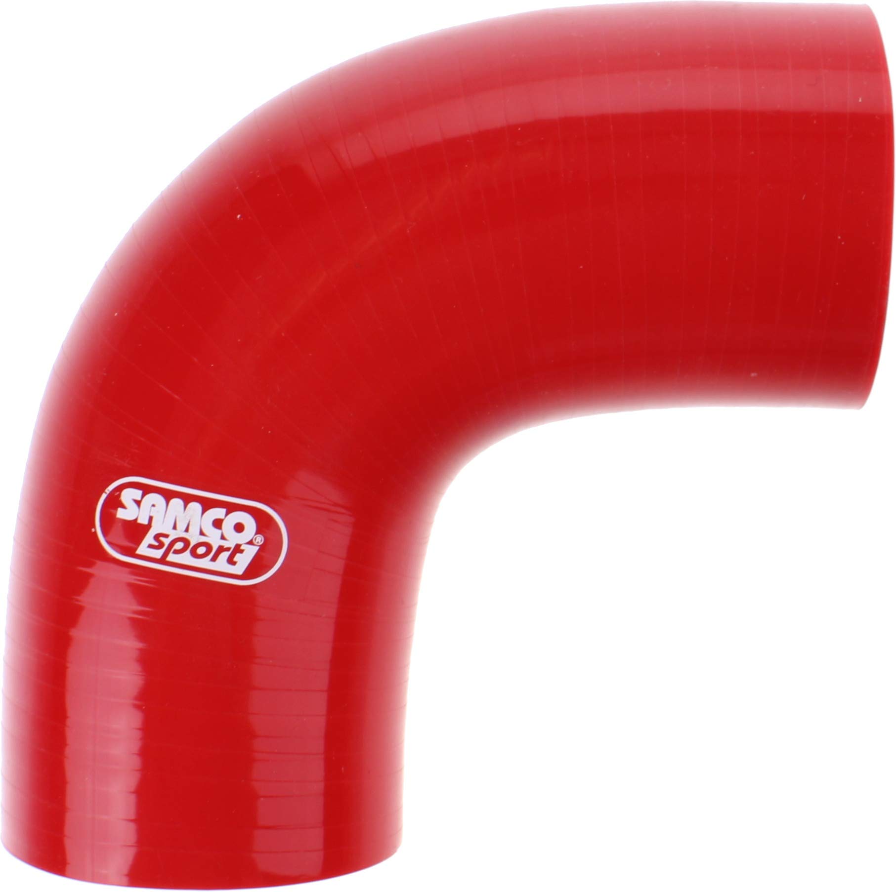 Samco Silikonschlauch 90 Grad Ecke Rot - Länge 102mm - Ø54mm von Samco Sport