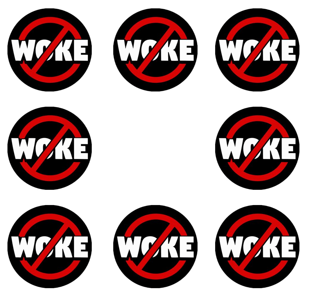 Sammys Shirt Store 192 Stück Aufkleber 4cm rund Anti Woke Kampf dem Wokismus Sticker Sparpack gut haftend Aktiv Werden 4 cm von Sammys Shirt Store