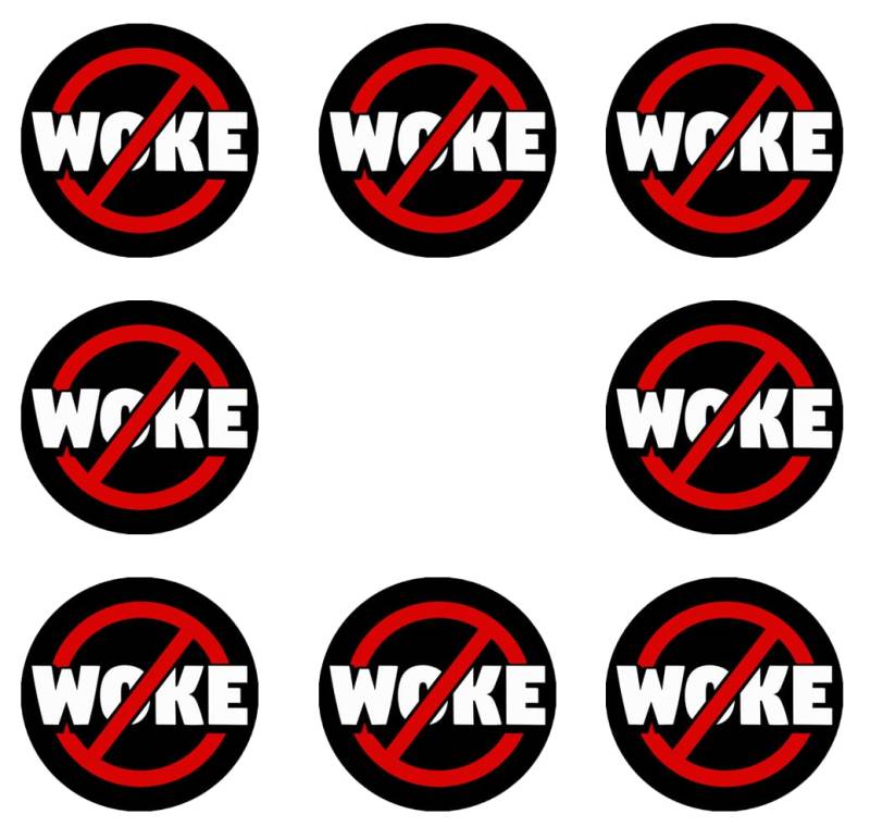 Sammys Shirt Store 192 Stück Aufkleber 4cm rund Anti Woke Kampf dem Wokismus Sticker Sparpack gut haftend Aktiv Werden 4 cm von Sammys Shirt Store