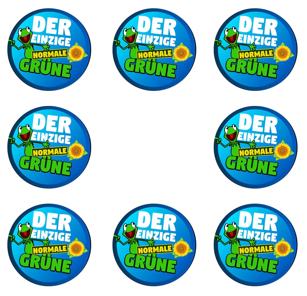 Sammys Shirt Store 192 Stück Aufkleber 4cm rund Frosch Der einzige Normale Grüne II Sticker Sparpack gut haftend Aktiv Werden 4 cm von Sammys Shirt Store