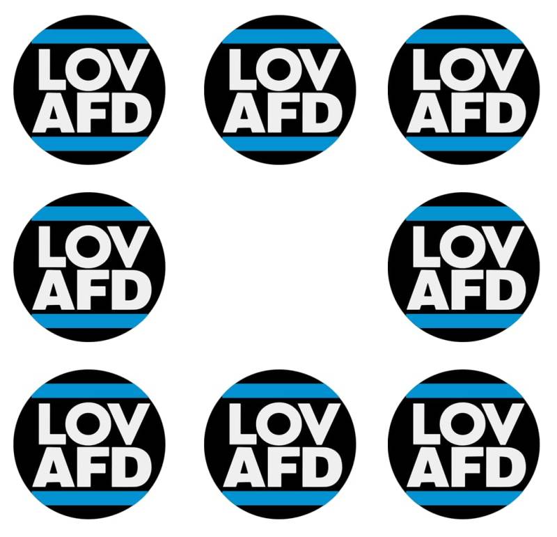 Sammys Shirt Store 192 Stück Aufkleber 4cm rund LOV AFD Neuwahlen Ampel muss Weg muss Weg Sticker Sparpack gut haftend Aktiv Werden 4 cm von Sammys Shirt Store