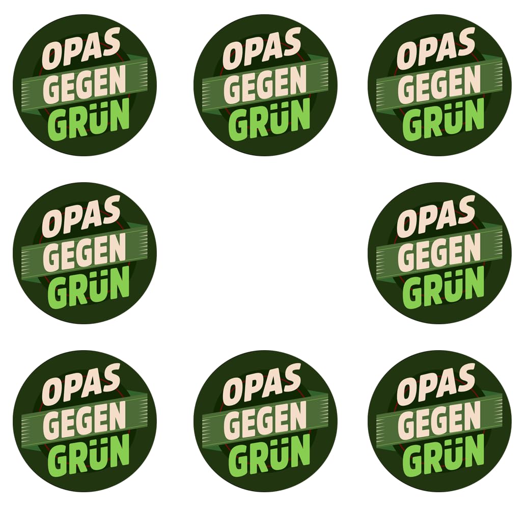 Sammys Shirt Store 192 Stück Aufkleber 4cm rund Opas gegen Grün Diktatur Protest Sticker Sparpack gut haftend Aktiv Werden 4 cm von Sammys Shirt Store