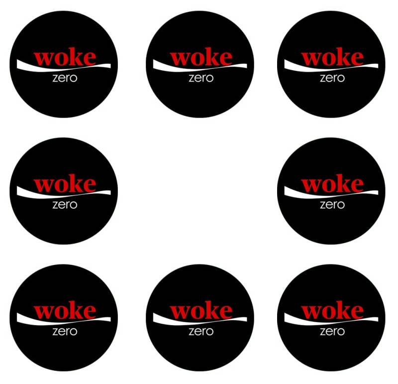 Sammys Shirt Store 8 Stück Aufkleber 4cm rund Woke Zero Kampf dem Wokismus Sticker Sparpack gut haftend Aktiv Werden von Sammys Shirt Store