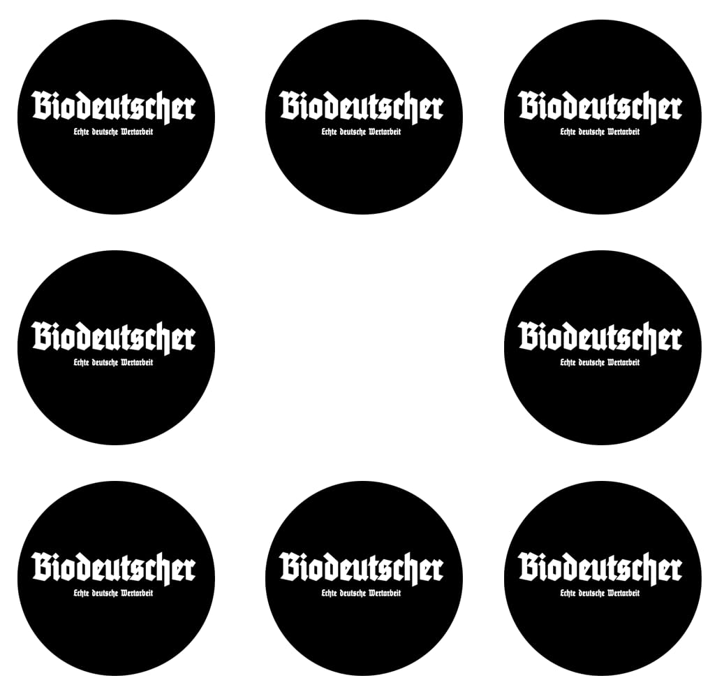 Sammys Shirt Store 8 Stück Einkaufswagen Aufkleber 3cm Durchmesser - Biodeutscher Echte Deutsche Wertarbeit von Sammys Shirt Store