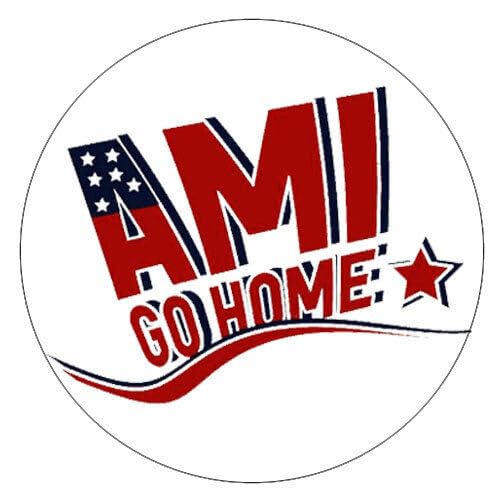 Sammys Shirt Store Ami go Home - Flag Style Aufkleber 24 cm von Sammys Shirt Store