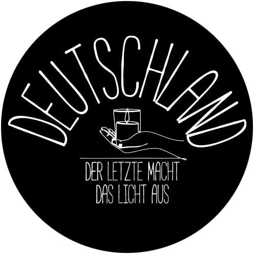 Sammys Shirt Store Deutschland Der Letzte Macht das Licht aus Aufkleber 24 cm von Sammys Shirt Store