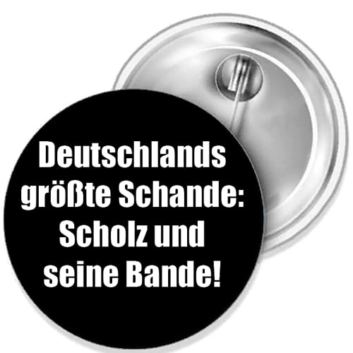 Sammys Shirt Store Deutschlands größte Schande-Scholz und Seine Bande Button 25 mm von Sammys Shirt Store