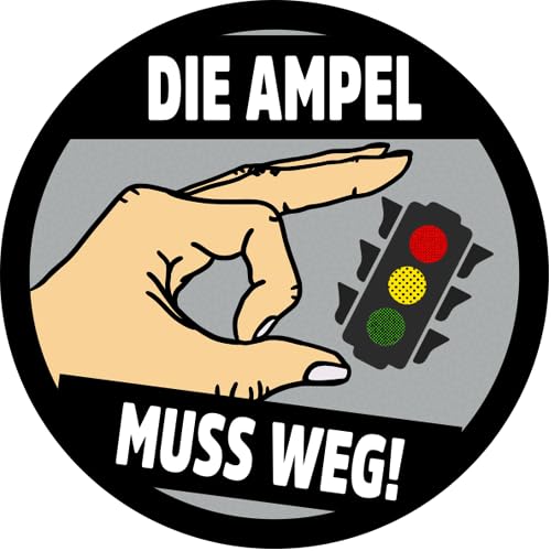 Sammys Shirt Store Die Ampel muss Weg Rotgrün Gelb Aufkleber 10 cm von Sammys Shirt Store