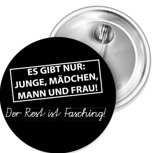 Sammys Shirt Store Es gibt nur Männer und Frauen der Rest ist Fasching Button 25 mm von Sammys Shirt Store