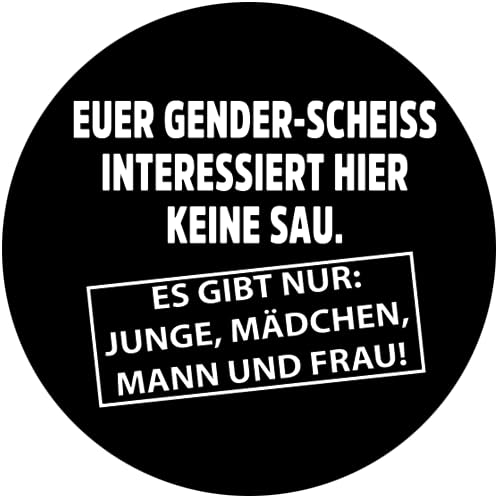 Sammys Shirt Store Euer Gender-Scheiss interessiert Hier Keine Sau Aufkleber 4,5 cm von Sammys Shirt Store