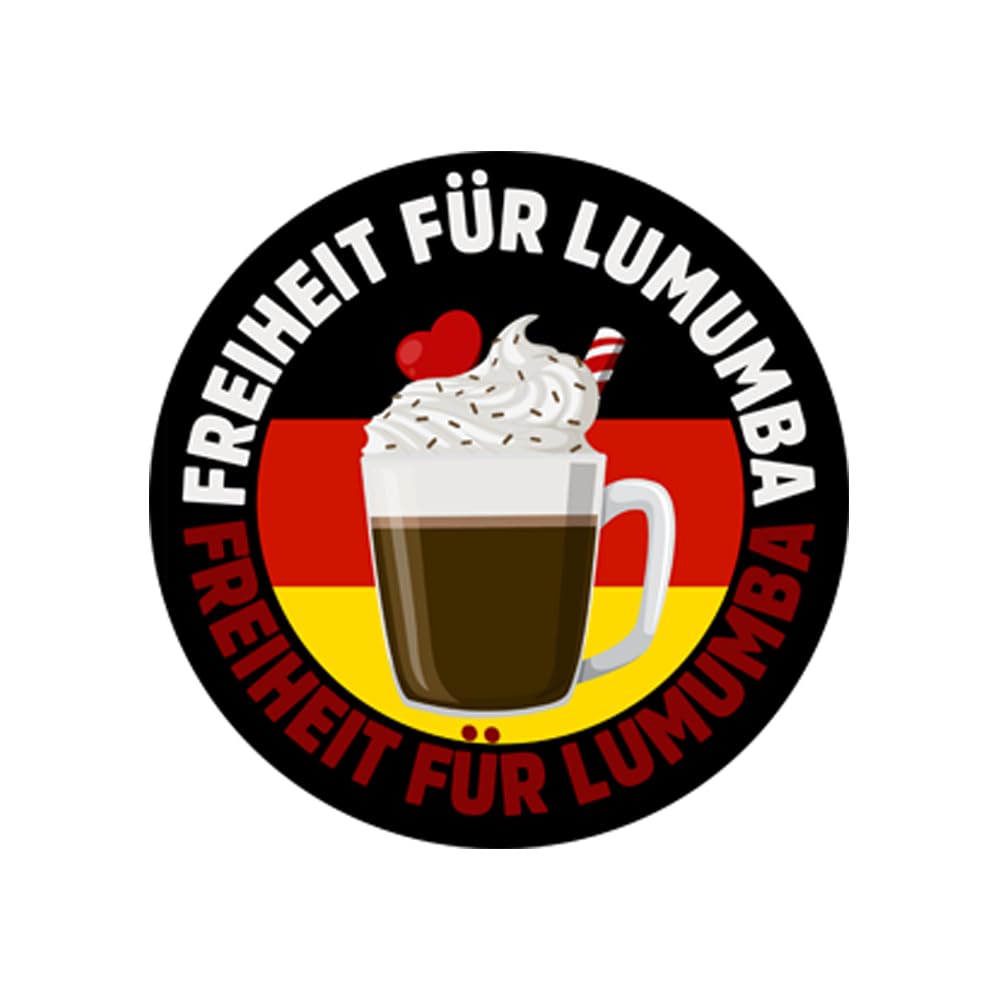 Sammys Shirt Store Freiheit für Lumumba Weihnachtsmarkt heiße Schokolade mit Rum Aufnäher 10 cm von Sammys Shirt Store