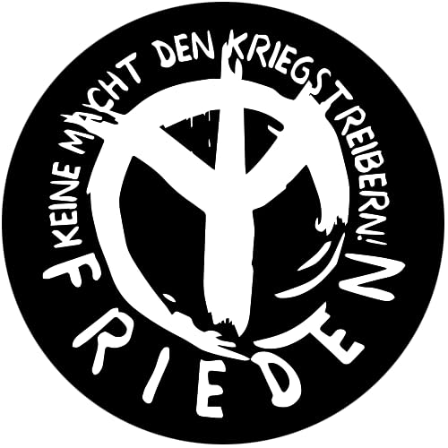 Sammys Shirt Store Frieden-Keine Macht den Kriegstreibern Vinyl-Aufkleber Sticker für Auto wetterfest 10cm von Sammys Shirt Store