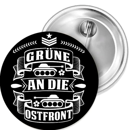 Sammys Shirt Store Grüne an die Ostfront Button 55 mm von Sammys Shirt Store