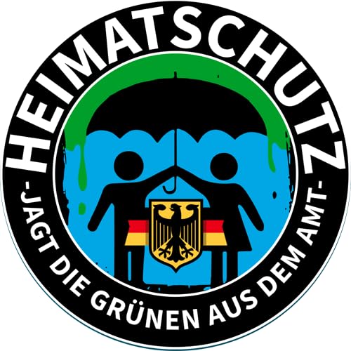 Sammys Shirt Store Heimatschutz-Die Grünen aus dem Land Aufkleber 24 cm von Sammys Shirt Store