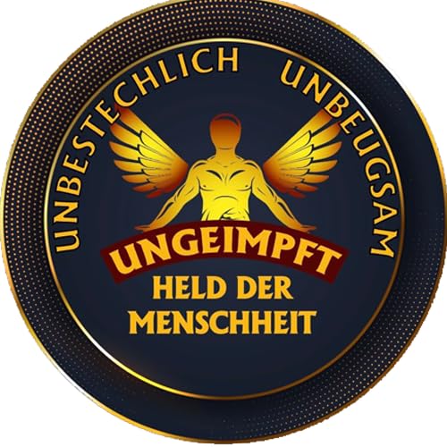 Sammys Shirt Store Held der Menschheit-Ungeimpft Unbestechlich Unbeugsam Vinyl-Aufkleber Sticker für Auto wetterfest 10cm von Sammys Shirt Store