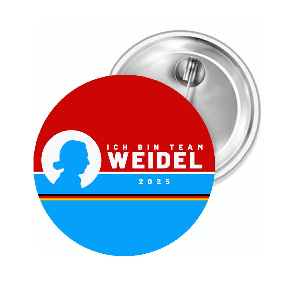 Sammys Shirt Store Ich Bin Team Weidel 2025 Neuwahlen AFD Wende Ampel Grüne Button 55 mm von Sammys Shirt Store