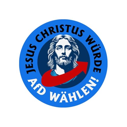 Sammys Shirt Store Jesus Christus II würde AFD wählen Aufnäher 10 cm von Sammys Shirt Store