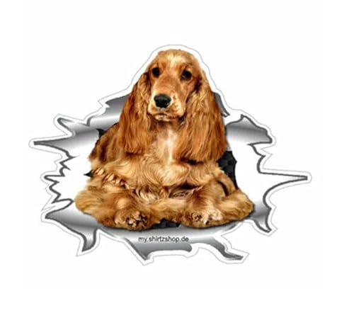 Sammys Shirt Store Mein Bester Freund an Bord-Cocker Spaniel Vinyl-Aufkleber Sticker für Auto 10cm von Sammys Shirt Store