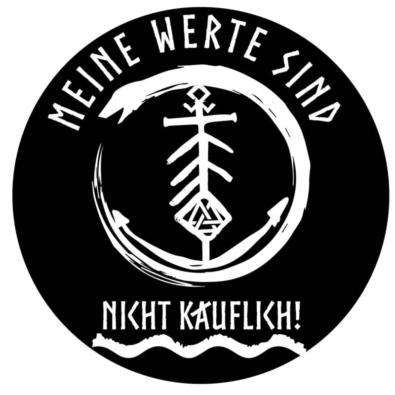 Sammys Shirt Store Meine Werte sind Nicht käuflich Wikinger Vinyl-Aufkleber Sticker für Auto wetterfest 10cm von Sammys Shirt Store