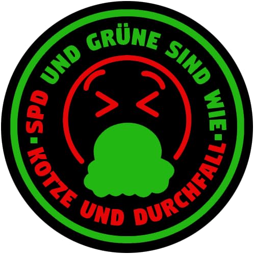 Sammys Shirt Store SPD und Grüne sind wie Kotze und Durchfall Vinyl-Aufkleber Sticker für Auto wetterfest 10cm von Sammys Shirt Store