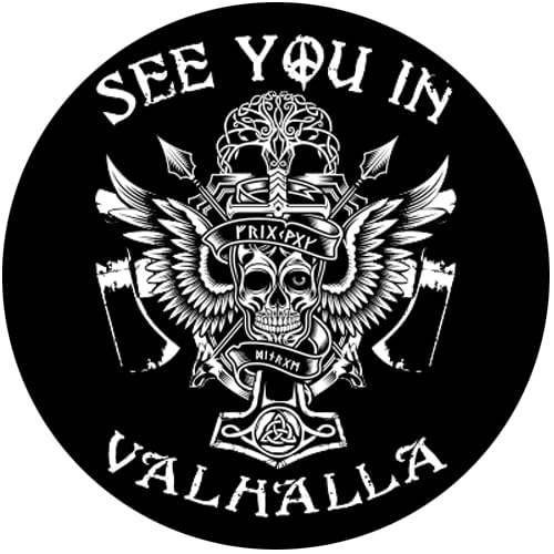 Sammys Shirt Store See You in Valhalla Aufkleber 24 cm von Sammys Shirt Store