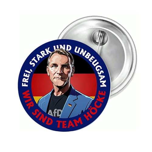 Sammys Shirt Store Wir sind Team Höcke Frei Stark Unbeugsam Button 38 mm von Sammys Shirt Store