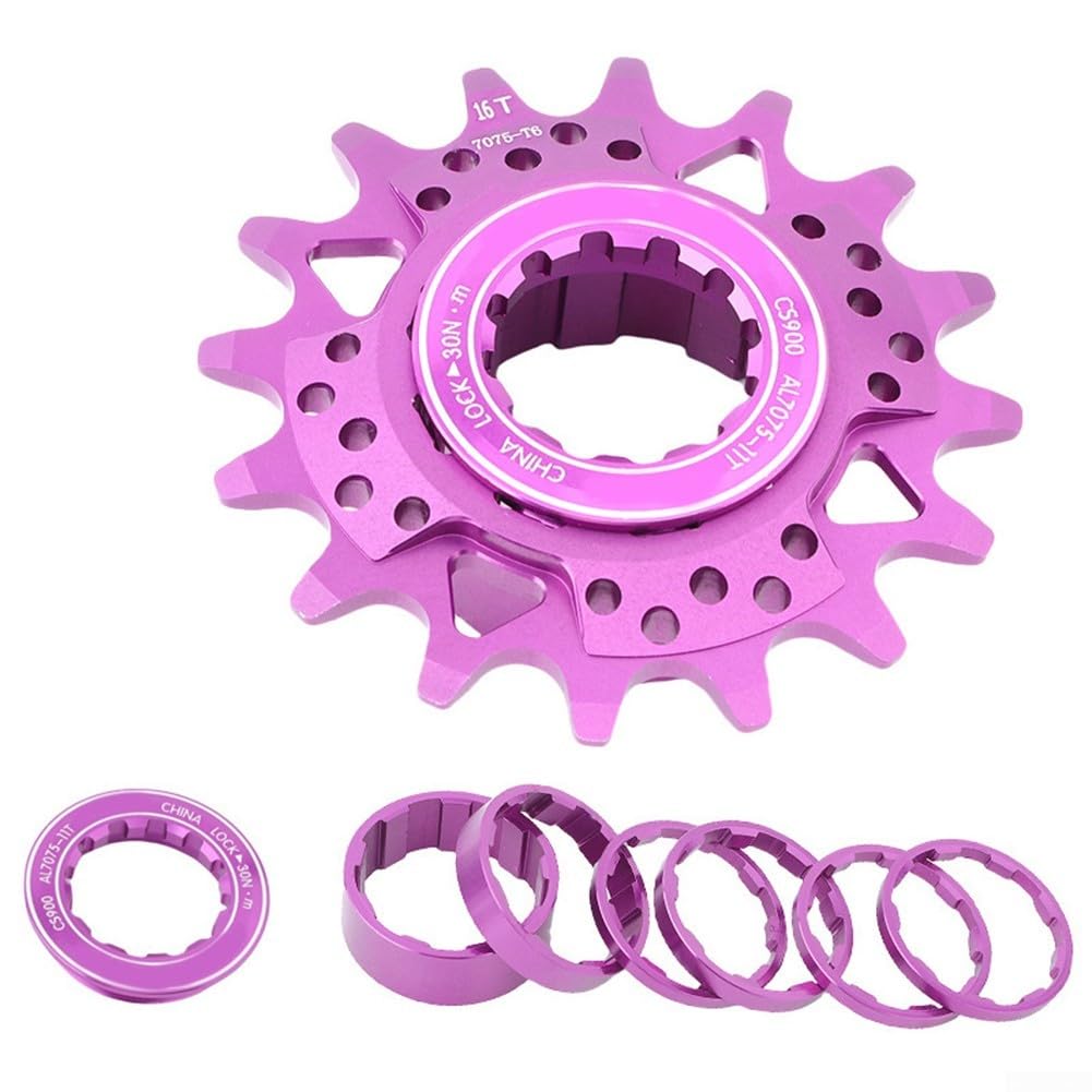 Leichte Singlespeed-Schwungradabdeckung für Dirt Bikes aus hochfester Aluminiumlegierung (rosa (hellviolett (16T)) von Sandyseptember