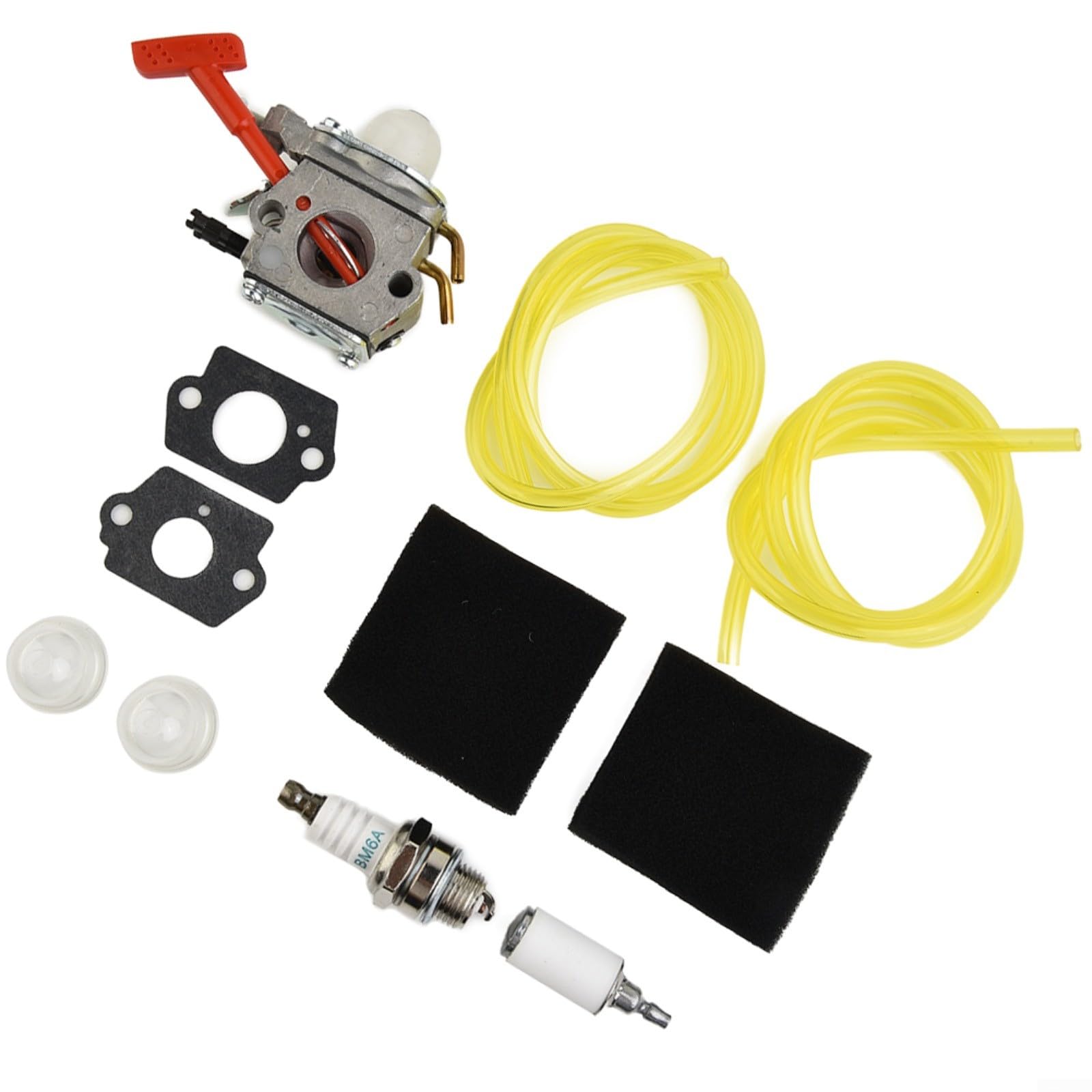 Sandyseptember Vergaser-Kit für Homelite PBC3600 C1U-H39A UP00608A UP00608 UP00021 Rasentrimmer Ersatzteile mit Dichtungen Luftfilter Glühbirnen von Sandyseptember