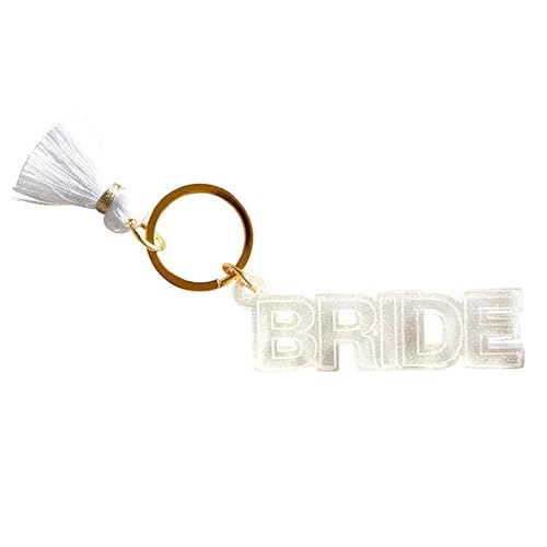 Santa Barbara Design Studio Unisex-Erwachsene Hochzeit Acryl Schlüsselanhänger mit Quaste, Braut, Medium von Santa Barbara Design Studio